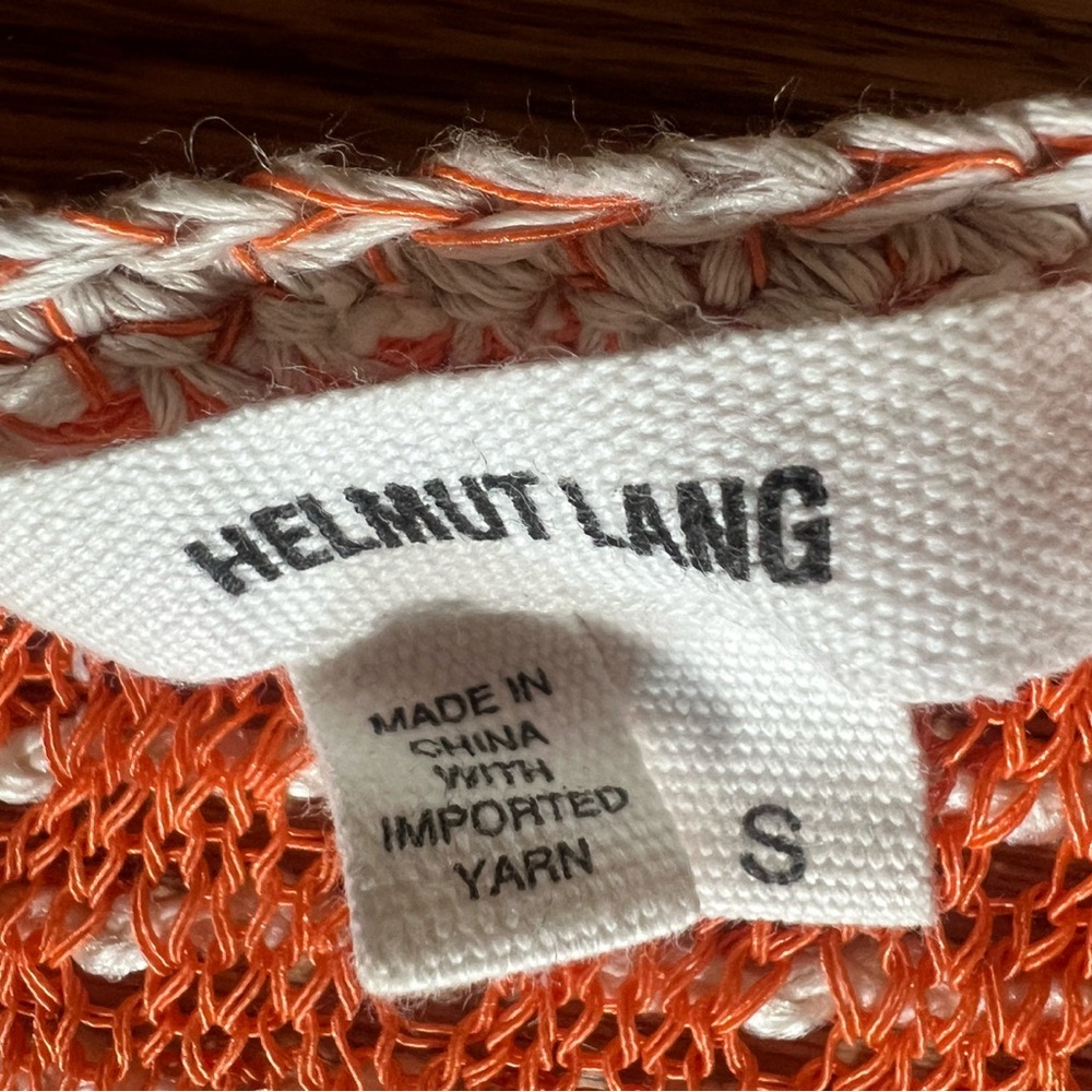 Women's Orange and Cream Sweater - Picture 8 of 11